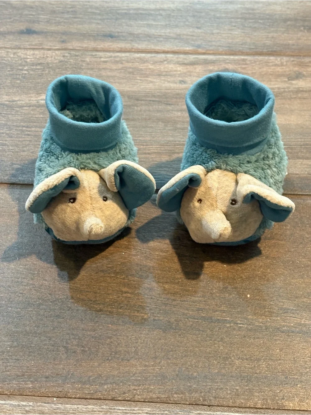 Moulin Roty Sous min Baibab Blue Bergamamote The Elephant Baby Slippers Booties